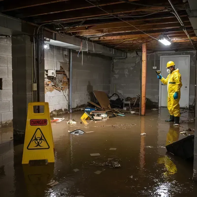 Flooded Basement Electrical Hazard in Piedmont, MO Property